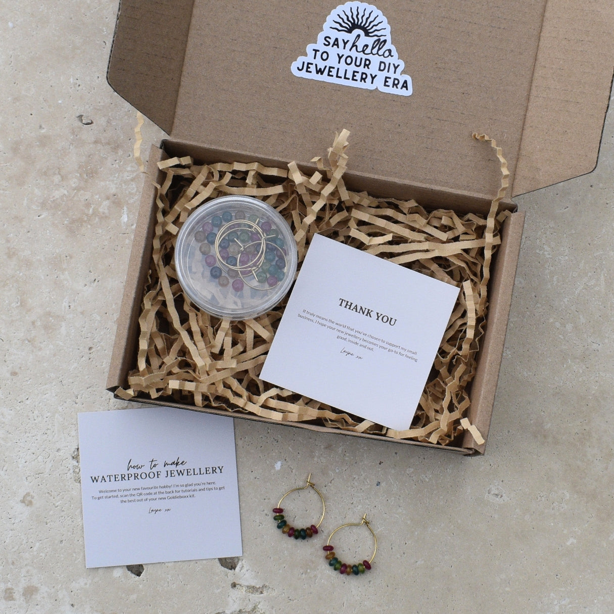 Tourmaline Hoops Mini Bead Kit