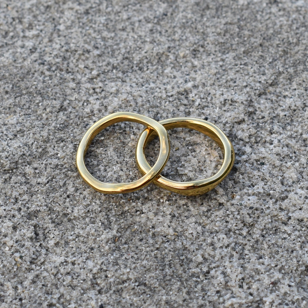 Organic Gold Ring - Goldieboxx Jewellery