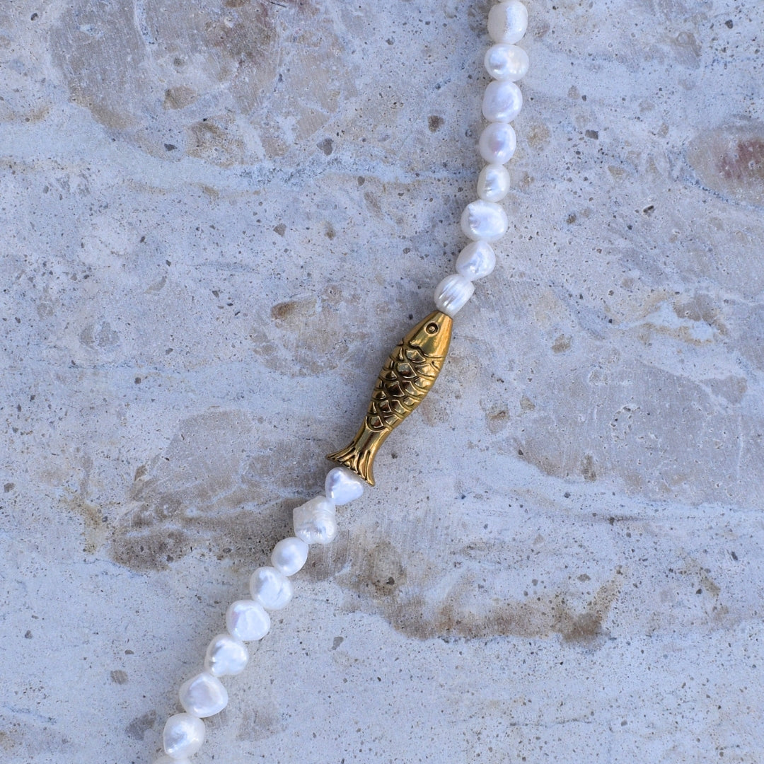 Sardine and Pearl Choker - Goldieboxx Jewellery