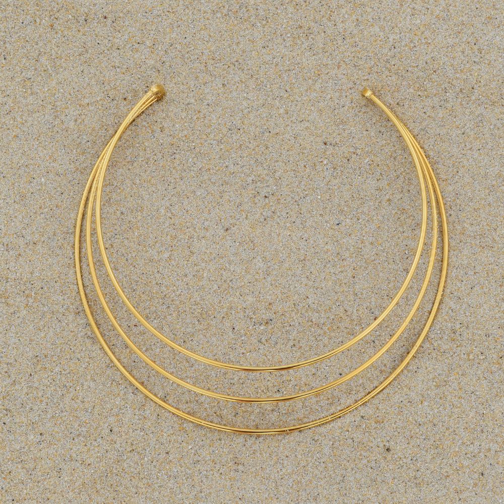 Tiona Necklace | Gold Three Layer Necklace - My Store