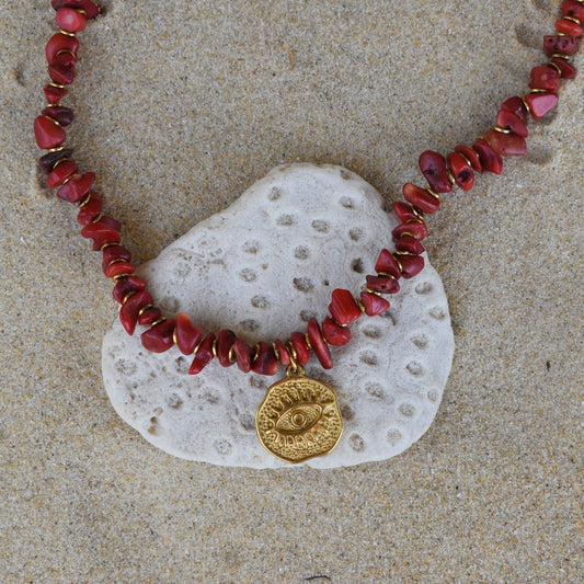 Red Coral Necklace - Goldieboxx Jewellery