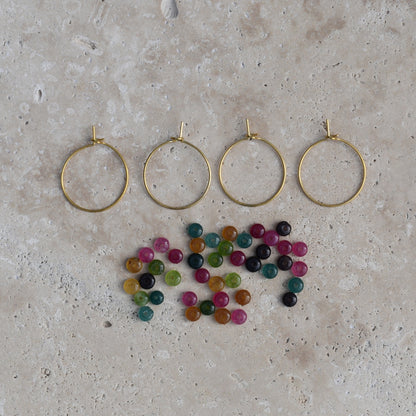 Tourmaline Hoops Mini Bead Kit