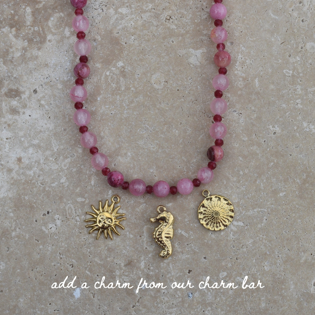 Pink Agate and Ruby Mini Bead Kit - Goldieboxx Jewellery