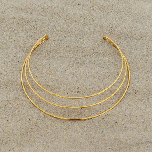 Tiona Necklace | Gold Three Layer Necklace - My Store