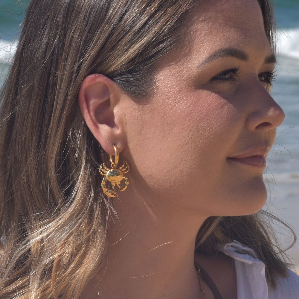 Crab Hoops - Goldieboxx Jewellery