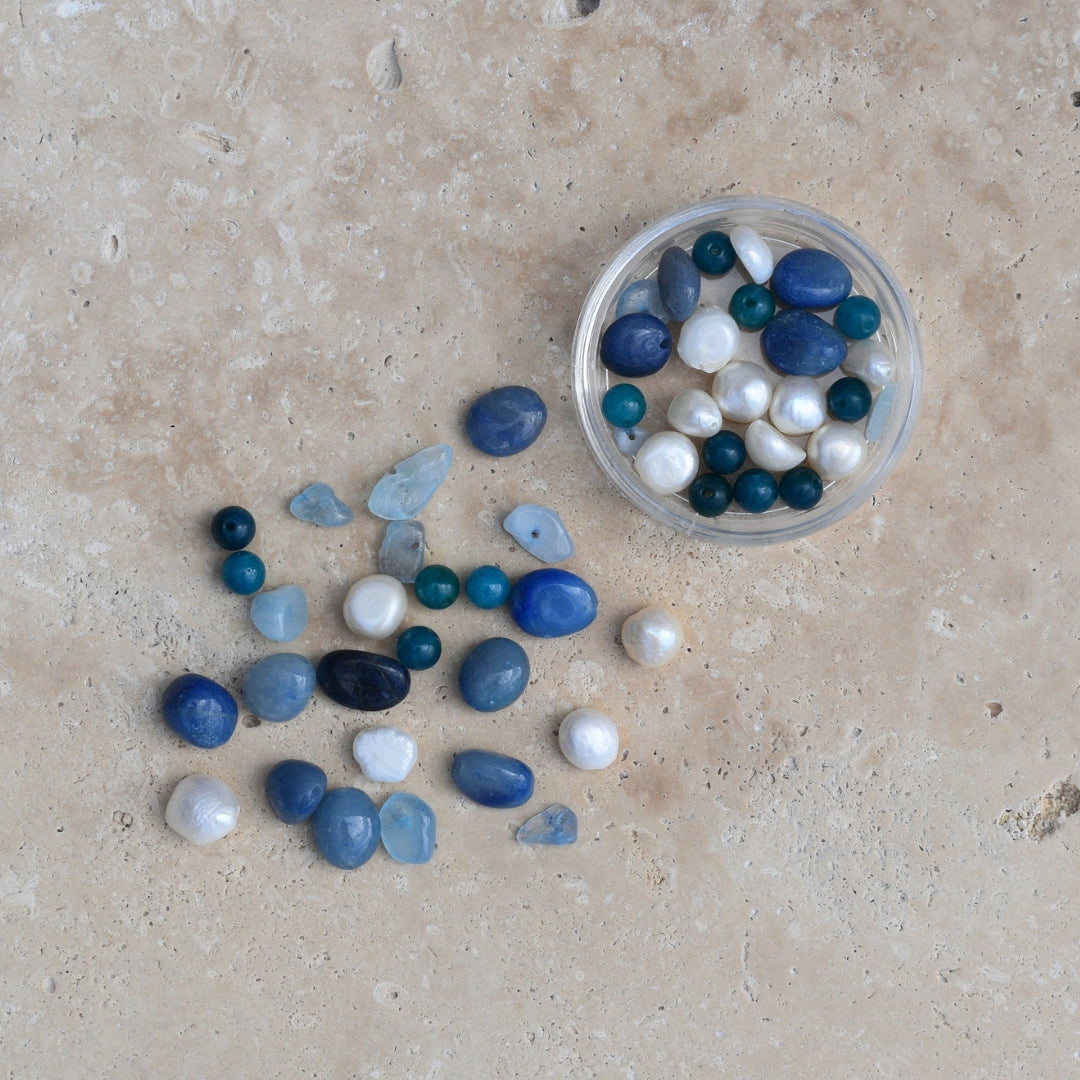 Whitehaven Blue Mini Bead Kit - Goldieboxx Jewellery