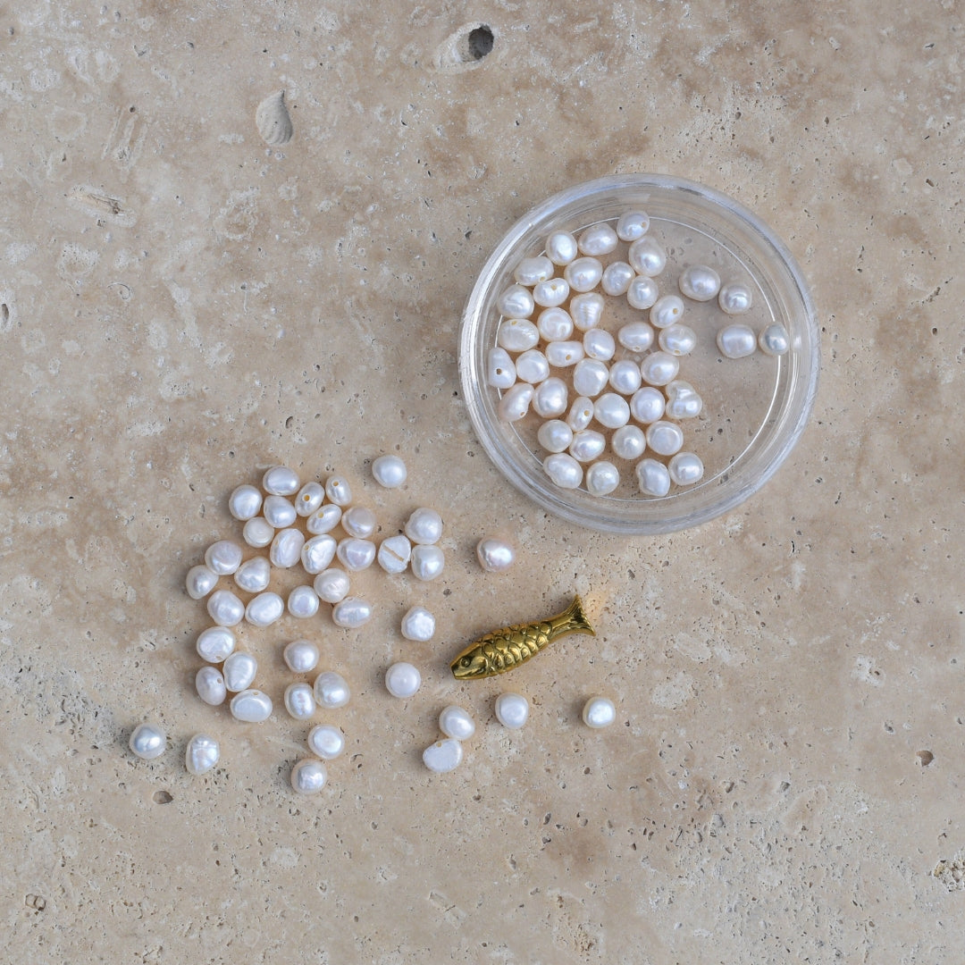 Sardine and Pearl Mini Bead Kit - Goldieboxx Jewellery