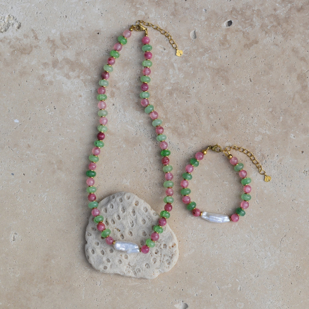Green and Pink Mini Bead Kit - Goldieboxx Jewellery