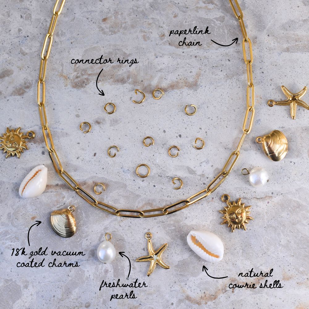 Multi Charm Necklace Kit - Goldieboxx Jewellery