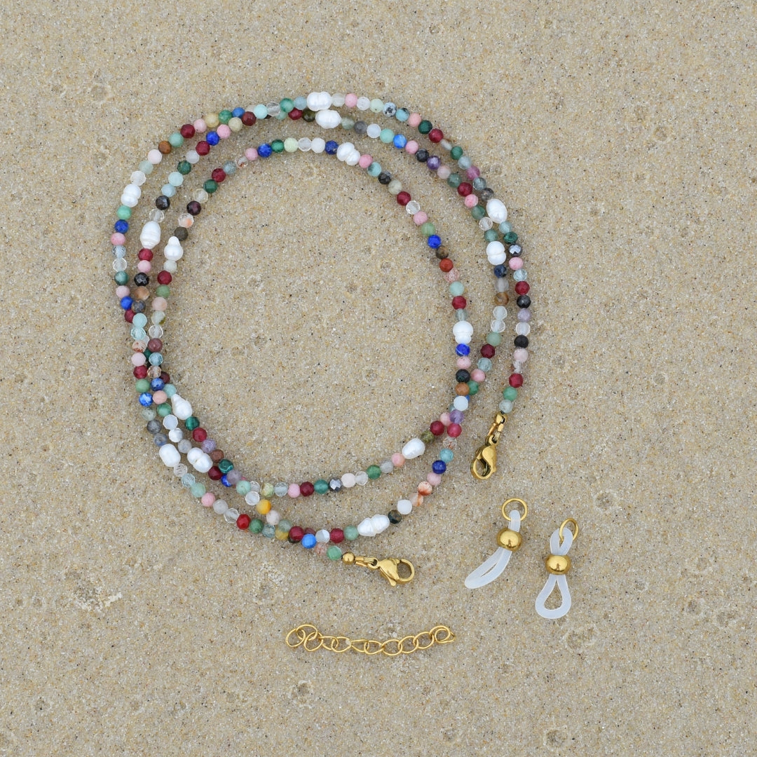 Rainbow Sunglass Cord Mini Bead Kit - Goldieboxx Jewellery