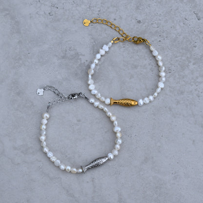Sardine and Pearl Bracelet - Goldieboxx Jewellery