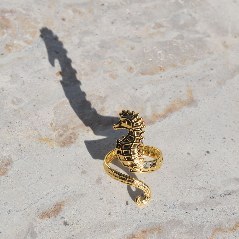 Seahorse Ring - Goldieboxx Jewellery