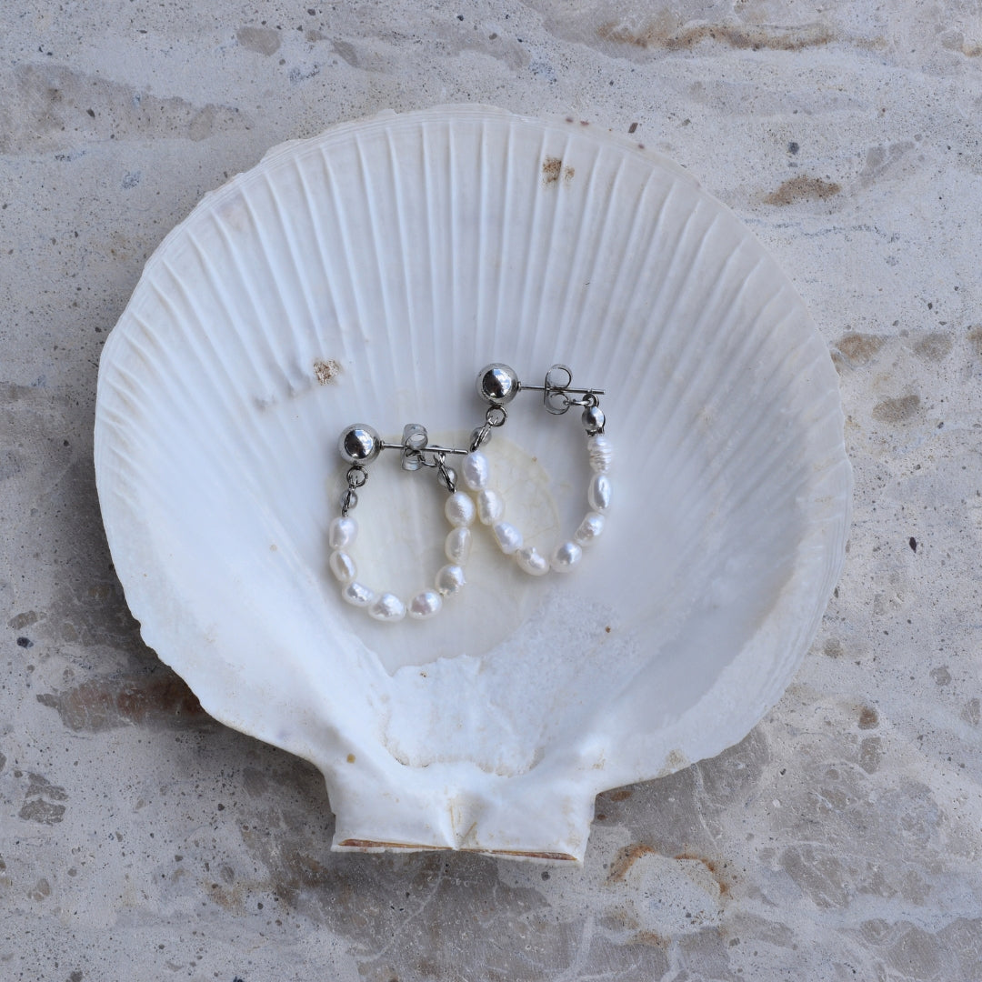 Multi Pearl Hoops - Goldieboxx Jewellery