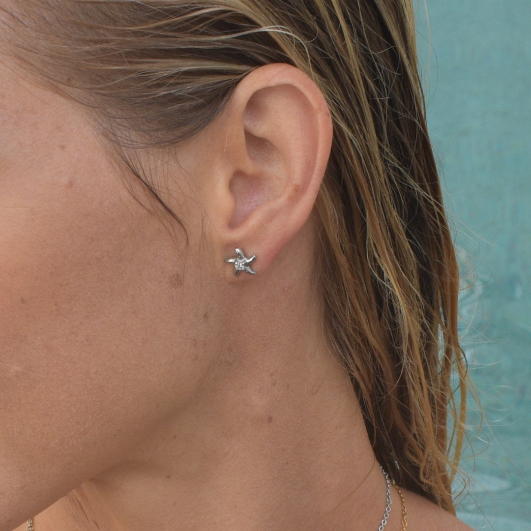 Diamond Seastar Studs - Goldieboxx Jewellery