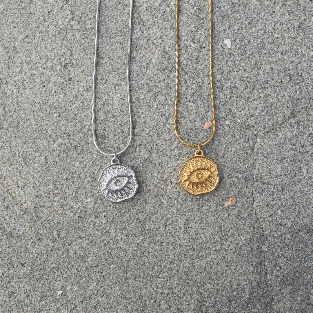 Greek Eye Necklace - Goldieboxx Jewellery