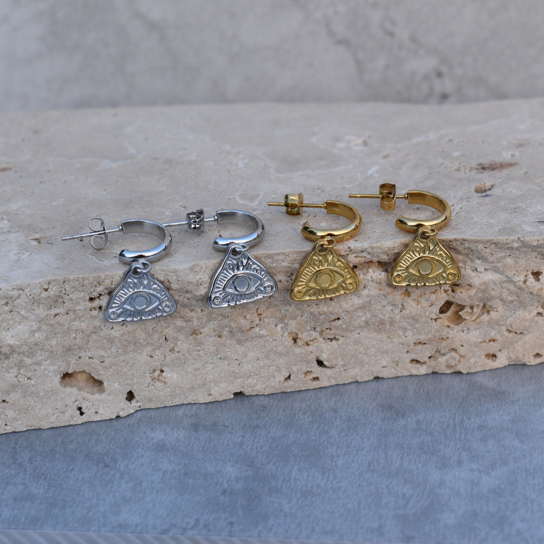 Turkish Eye Hoops - Goldieboxx Jewellery
