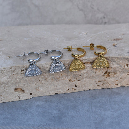 Turkish Eye Hoops - Goldieboxx Jewellery