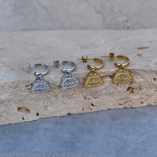 Turkish Eye Hoops - Goldieboxx Jewellery
