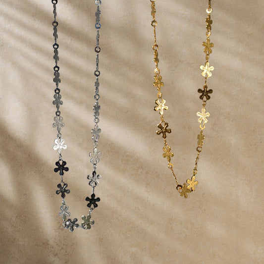 Daisy Chain Choker - Silver - My Store