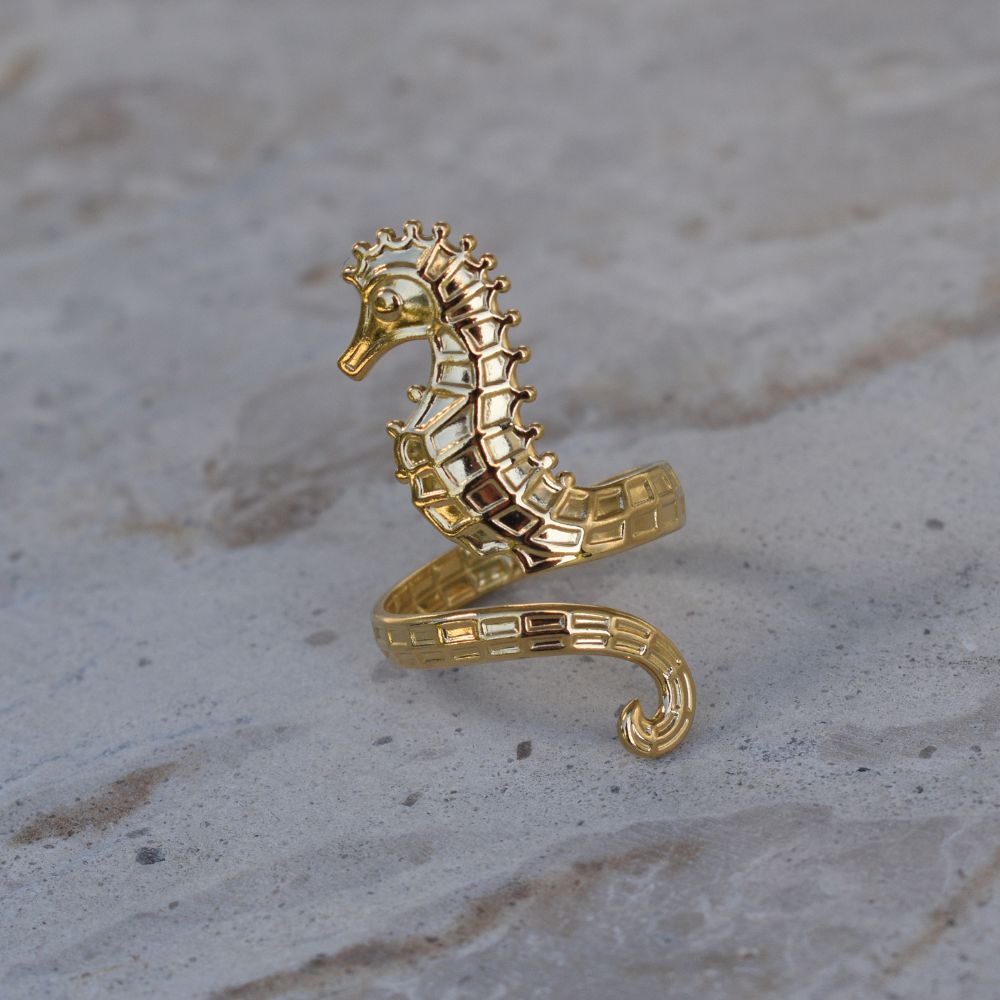 Seahorse Ring - Goldieboxx Jewellery