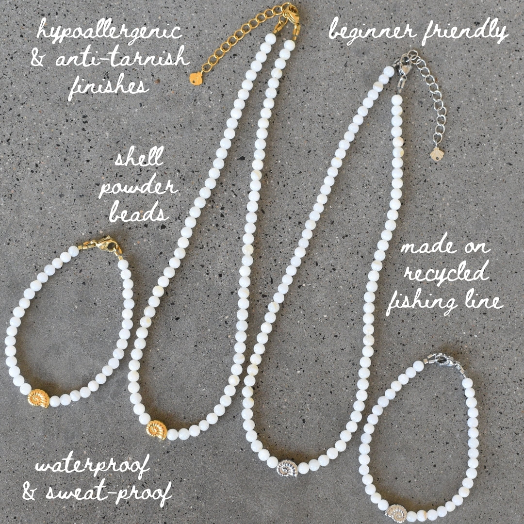 Coconut & Nautilus Shell Mini Bead Kit - Goldieboxx Jewellery