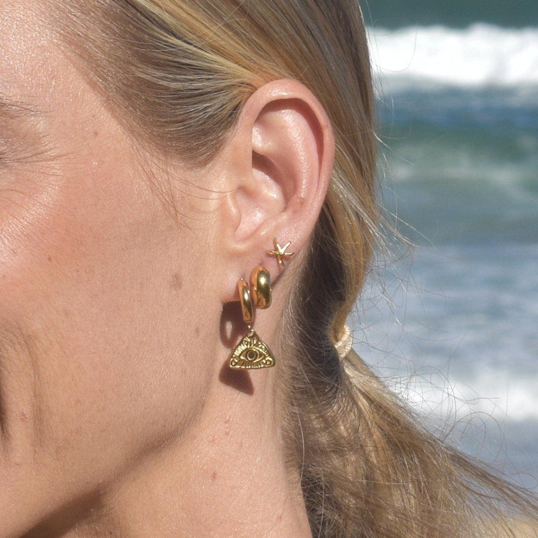 Turkish Eye Hoops - Goldieboxx Jewellery