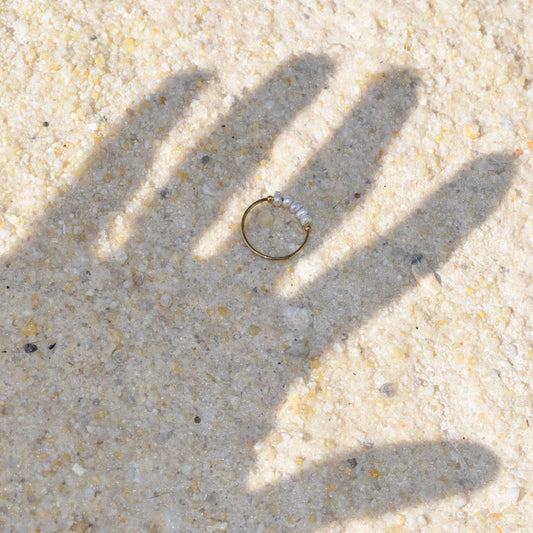 Mini Pearl & Gold Ring - My Store