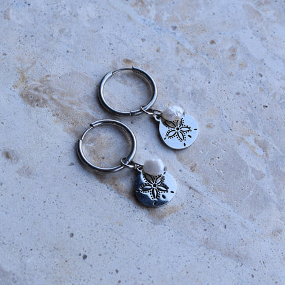 Sea Coin Hoops - Goldieboxx Jewellery