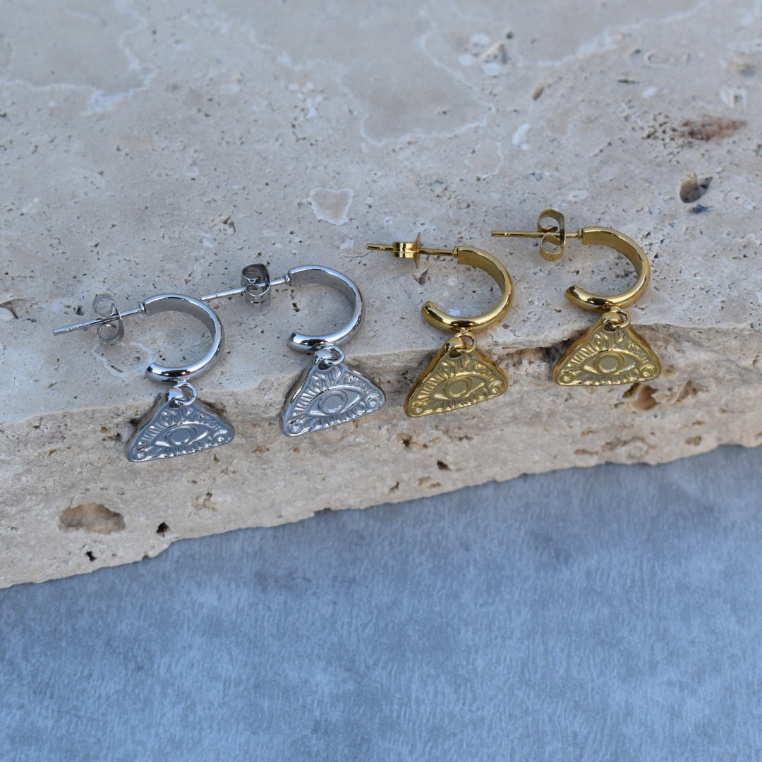 Turkish Eye Hoops - Goldieboxx Jewellery