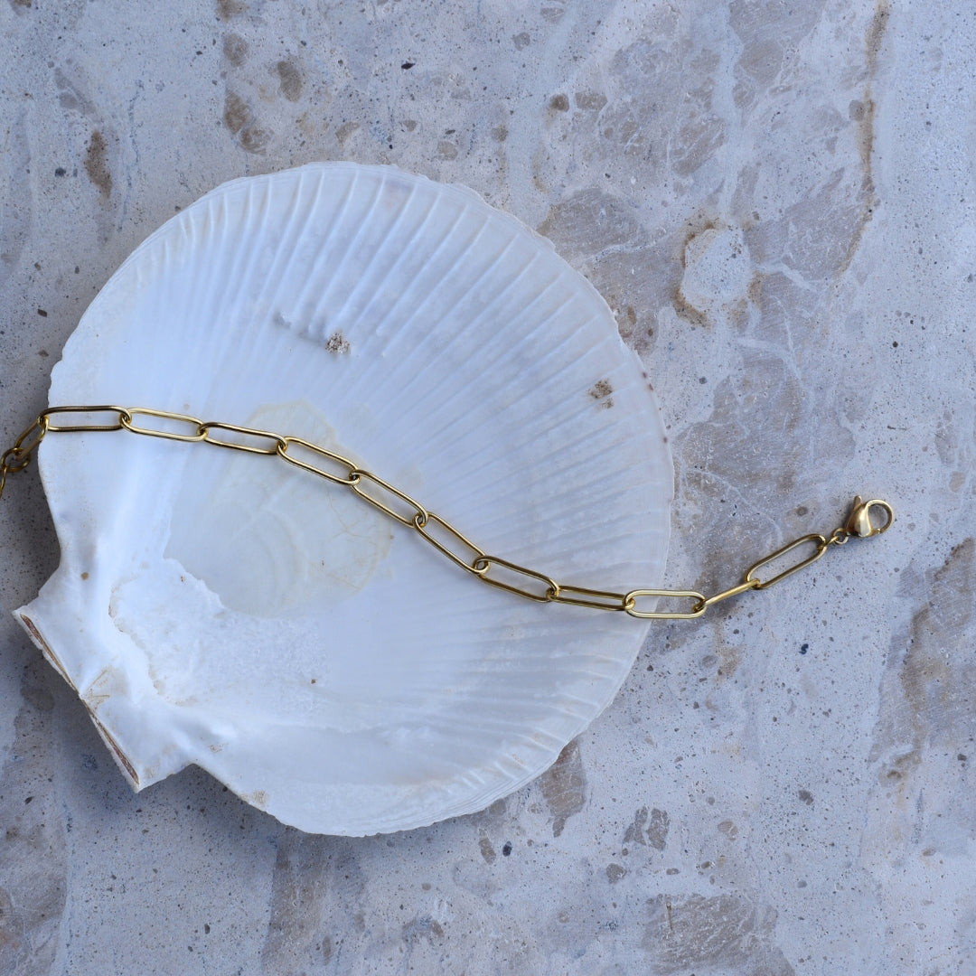 Paperclip Link Anklet - Goldieboxx Jewellery