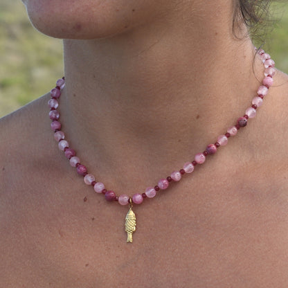Pink Agate and Ruby Mini Bead Kit - Goldieboxx Jewellery