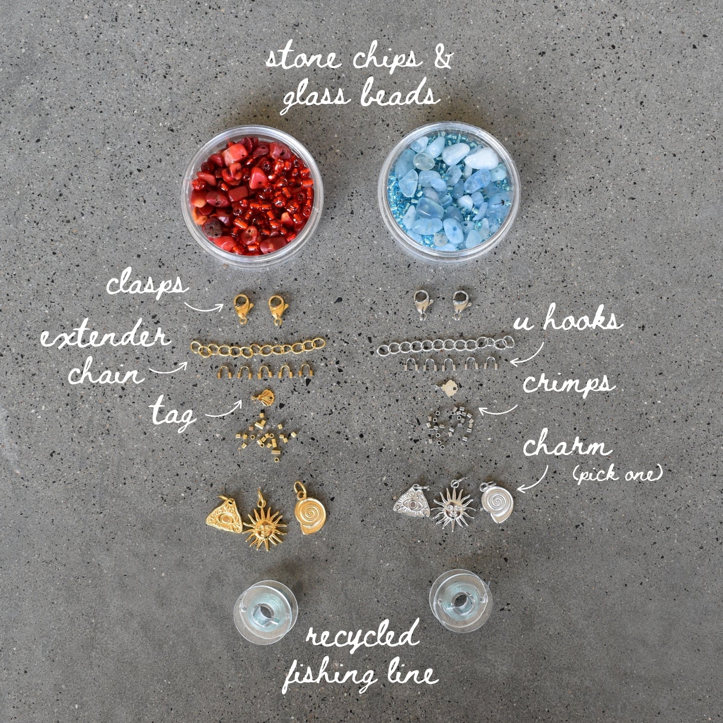 Gemstone Chips Mini Bead Kit - Goldieboxx Jewellery