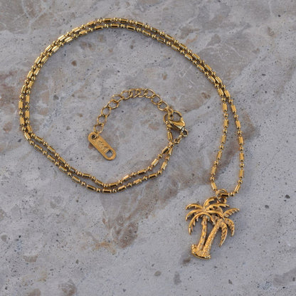 Island Palm Necklace - Goldieboxx Jewellery