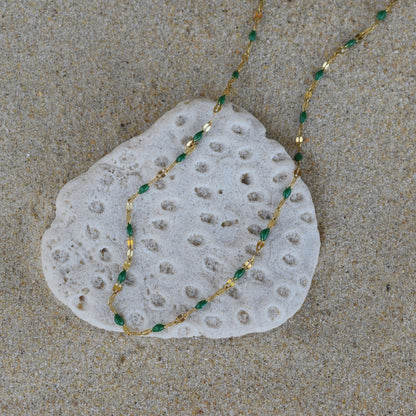 Dainty Emerald Necklace - Goldieboxx Jewellery