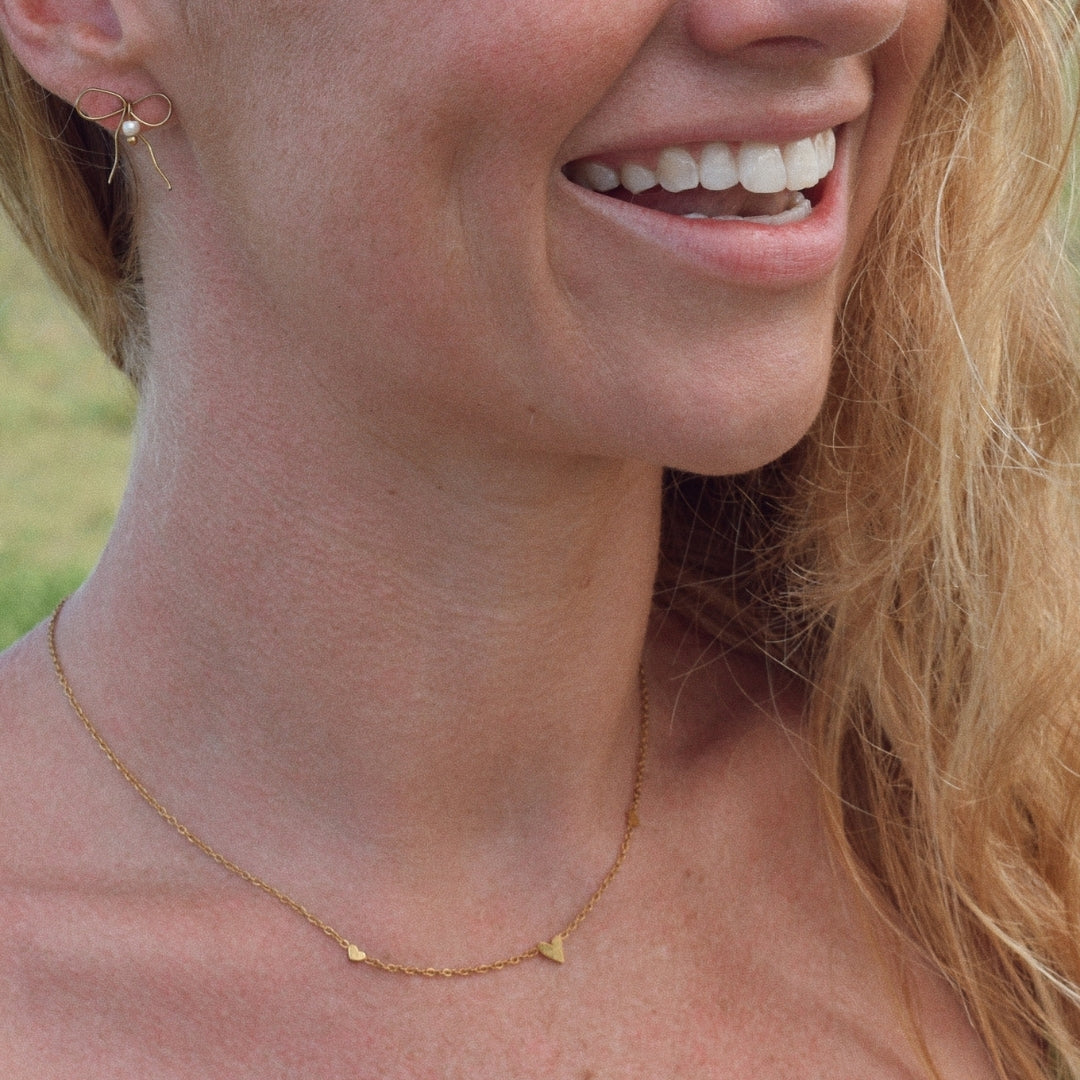 Dainty Hearts Necklace - Goldieboxx Jewellery