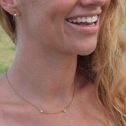 Dainty Hearts Necklace - Goldieboxx Jewellery