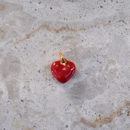Red Love Heart Charm - Goldieboxx Jewellery