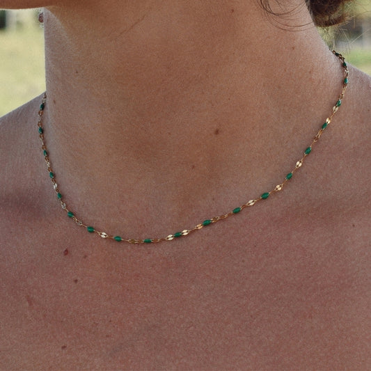 Dainty Emerald Necklace - Goldieboxx Jewellery