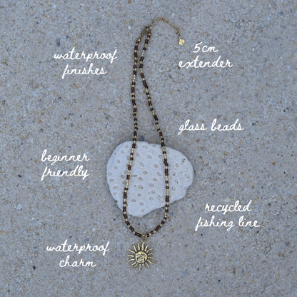Retro Sun Necklace Mini Bead Kit - Goldieboxx Jewellery