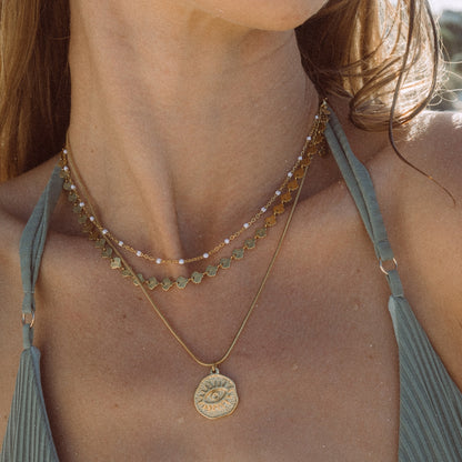 Greek Eye Necklace - Goldieboxx Jewellery