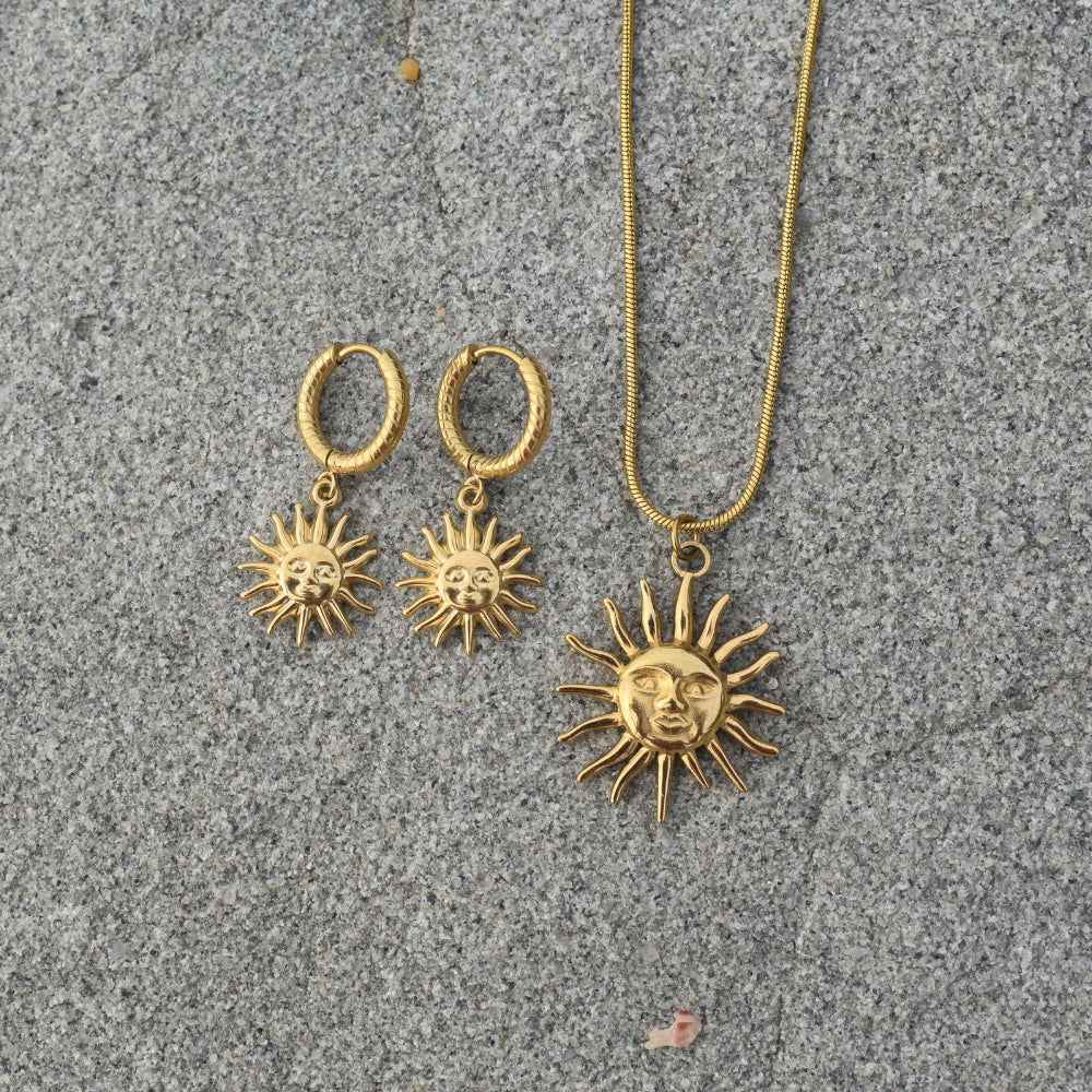 Retro Sun Earrings - Goldieboxx Jewellery