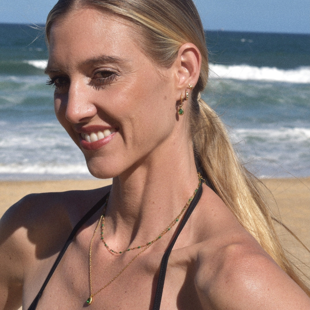 Dainty Emerald Necklace - Goldieboxx Jewellery