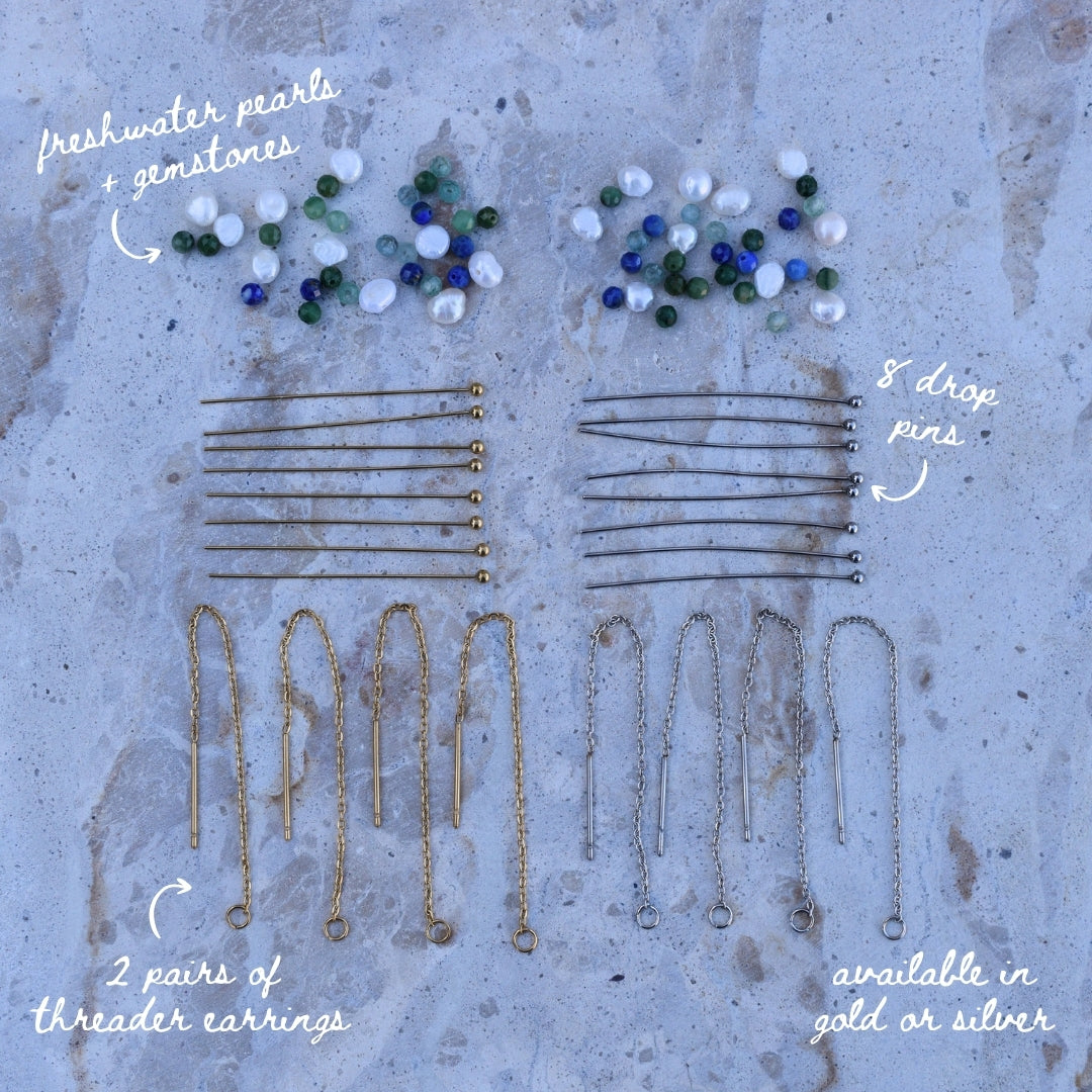 Threader Earrings Mini Kit - Goldieboxx Jewellery