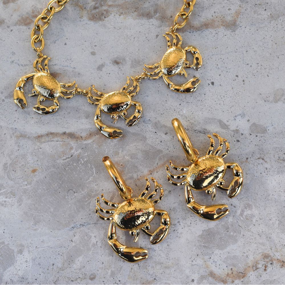 Crab Hoops - Goldieboxx Jewellery