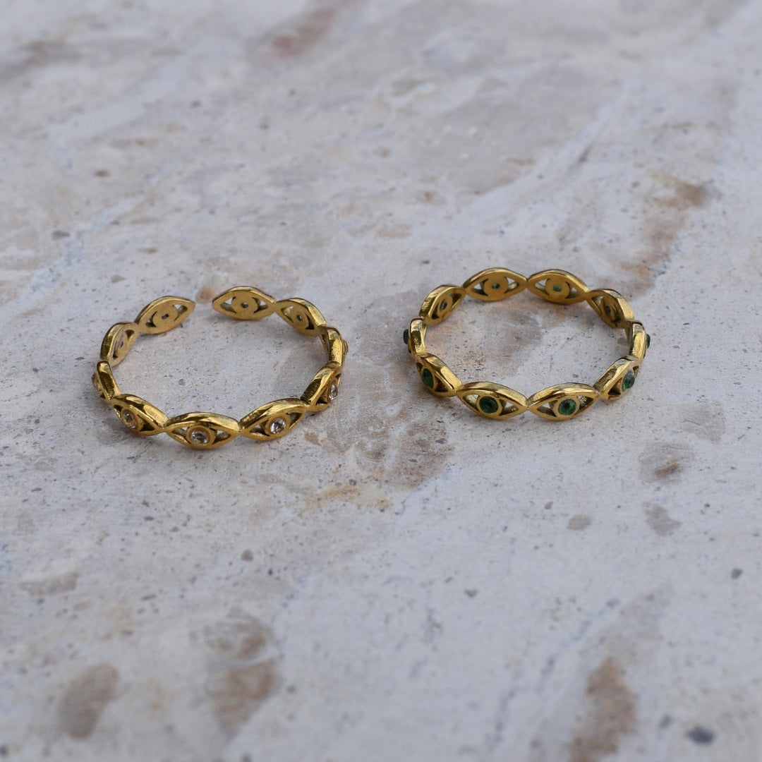 Greek Eye Ring - Goldieboxx Jewellery