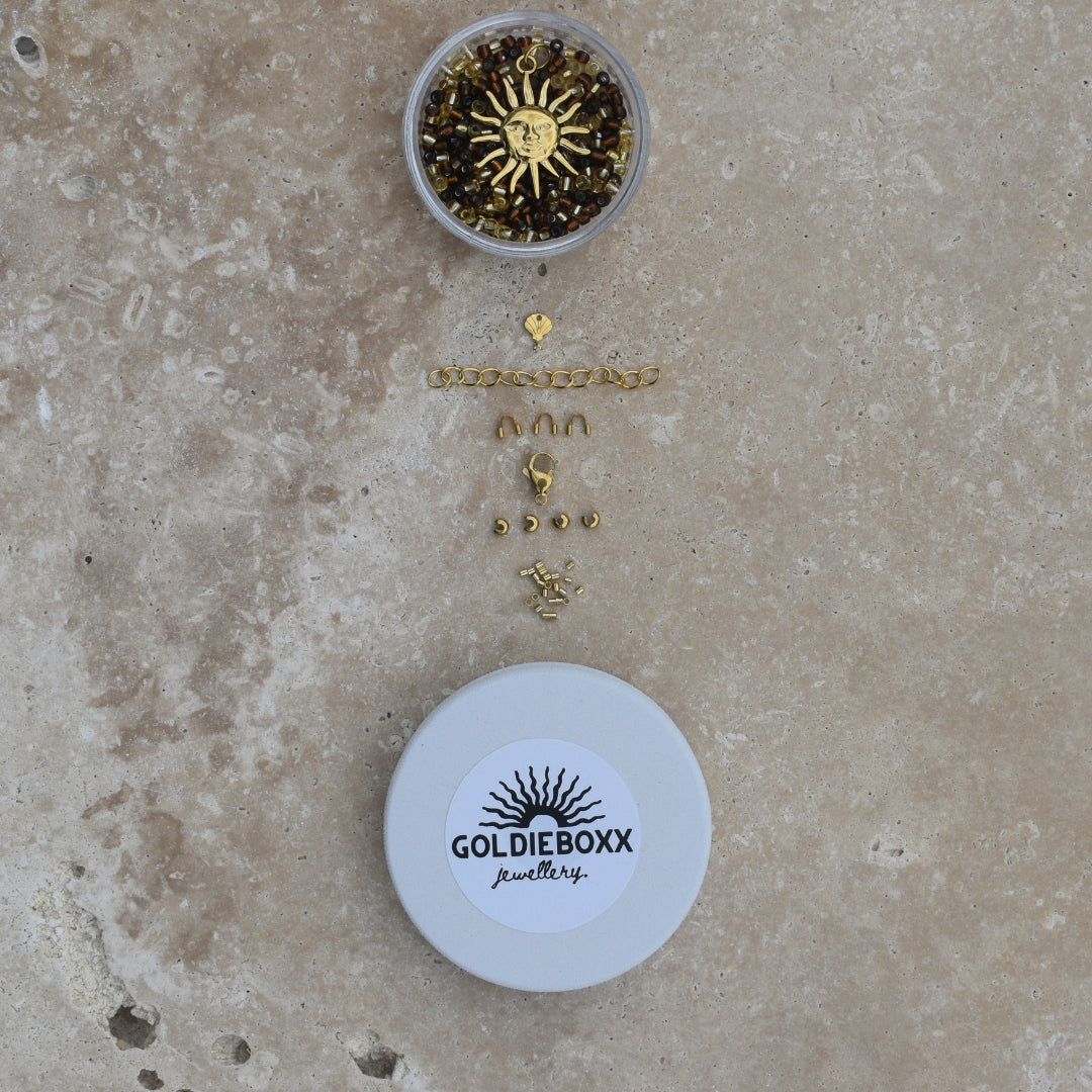 Retro Sun Necklace Mini Bead Kit - Goldieboxx Jewellery