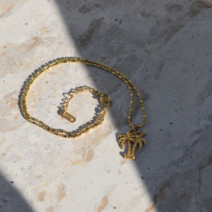 Island Palm Necklace - Goldieboxx Jewellery