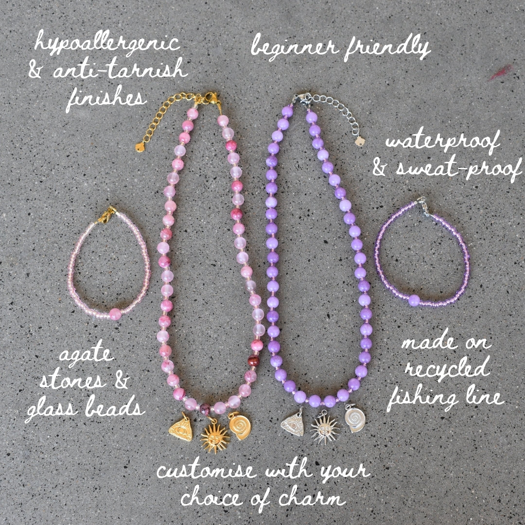 Agate Stone Mini Bead Kit - Goldieboxx Jewellery