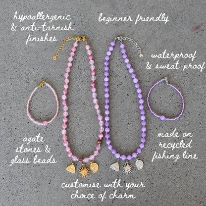 Agate Stone Mini Bead Kit - Goldieboxx Jewellery