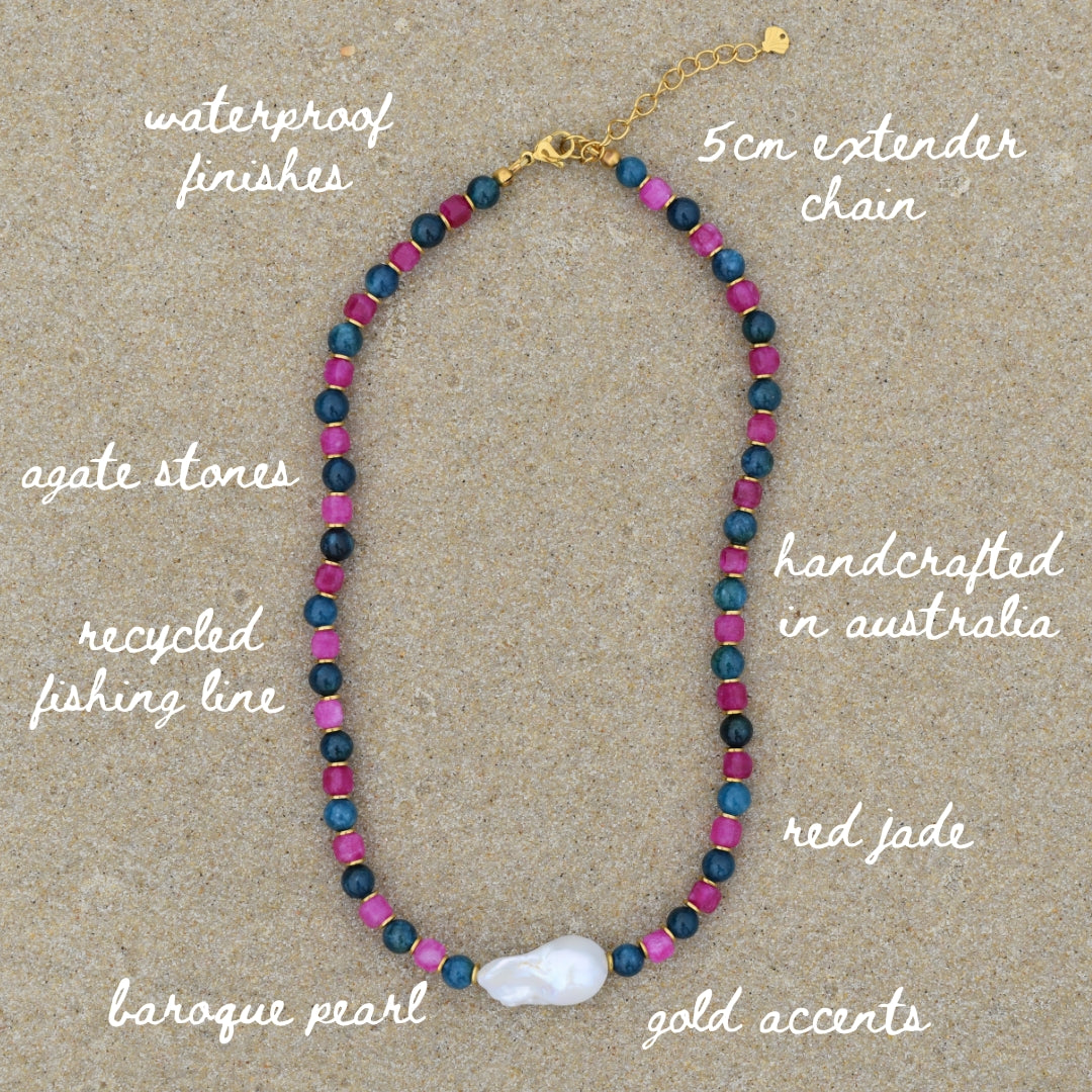 Deepwater Rose Necklace - Goldieboxx Jewellery